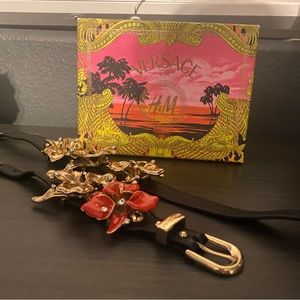 Versace for H&M — Leather Choker and Matching Bracelet